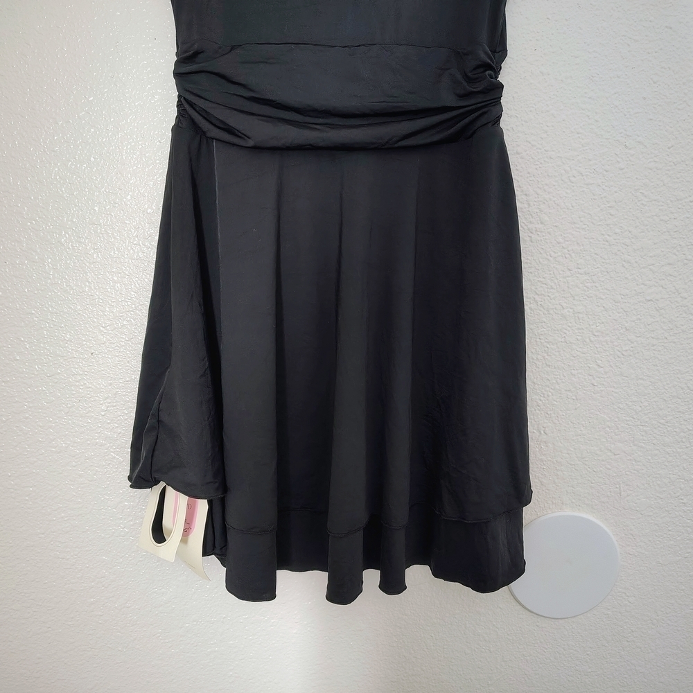 IWD Women’s Black Sleeveless Fit & Flare Dress – Ruched Waist – Size S – NWT - Picture 10 of 13